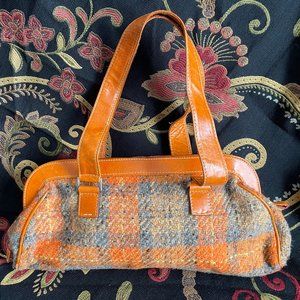Helen Welsh orange plaid handbag